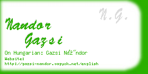 nandor gazsi business card